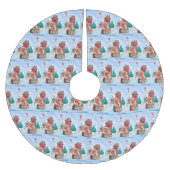 Pommerse hond op sneeuwkerstmis kerstboom rok (Voorkant)