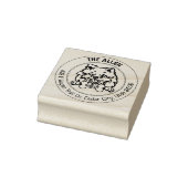 Pommerse hond retour adres familie rubberstempel (Stempel)