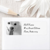 Pommerse hond retour adres mailing label (Insitu)