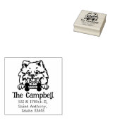 Pommerse hond, retouradres, rubberstempel (Gestempeld)