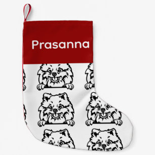 Pommerse hond sokken Gepersonaliseerd hond Sokken  Kleine Kerstsok