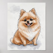Pommerse | Honden afdrukken | Hond Art Print (Voorkant)