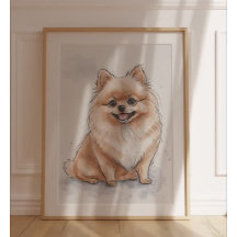 Pommerse | Honden afdrukken | Hond Art Print