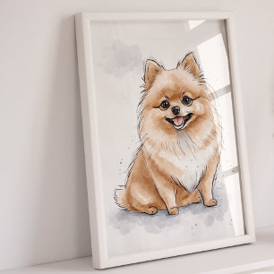 Pommerse   Honden afdrukken   Hond Art Print