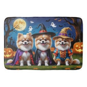 Pommerse Honden Pompoen Halloween Grappig Badmat