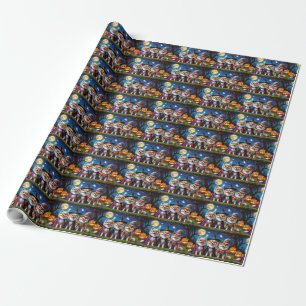 Pommerse Honden Pompoen Halloween Grappig Cadeaupapier