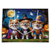 Pommerse Honden Pompoen Halloween Grappig Groot Cadeauzakje (Voorkant)