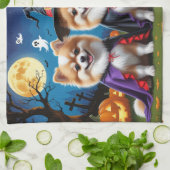 Pommerse Honden Pompoen Halloween Grappig Theedoek (Gevouwen)
