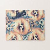  Pommerse hondenillustratie Legpuzzel (Horizontaal)