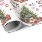 Pommerse hondenmand onder de kerstboom cadeaupapier (Rol Hoek)