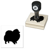 Pommerse Hondenras Silhouet Rubberstempel (Gestempeld)