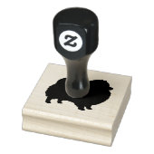 Pommerse Hondenras Silhouet Rubberstempel (Stempel)