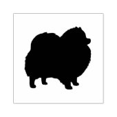 Pommerse Hondenras Silhouet Rubberstempel (Afrduk)