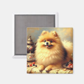  Pommerse hondenschildering Magneet (Voorkant / Achterkant)