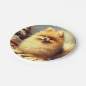  Pommerse hondenschildering Papieren Bordje (Gekanteld)