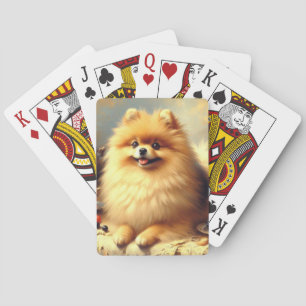 Pommerse hondenschildering Pokerkaarten