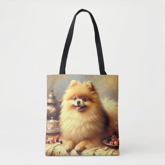  Pommerse hondenschildering Tote Bag (Voorkant)