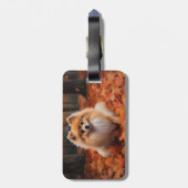 Pommerse in de herfst laat Herfst inspireren Bagagelabel (Achterkant verticaal)