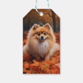 Pommerse in de herfst laat Herfst inspireren Cadeaulabel (Achterkant)