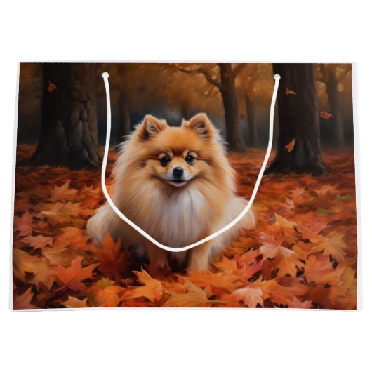 Pommerse in de herfst laat Herfst inspireren Groot Cadeauzakje (Voorkant)