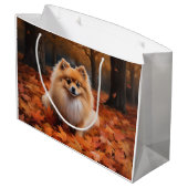 Pommerse in de herfst laat Herfst inspireren Groot Cadeauzakje (Achterkant Gekanteld)