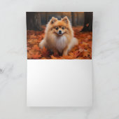 Pommerse in de herfst laat Herfst inspireren Kaart (Binnen)