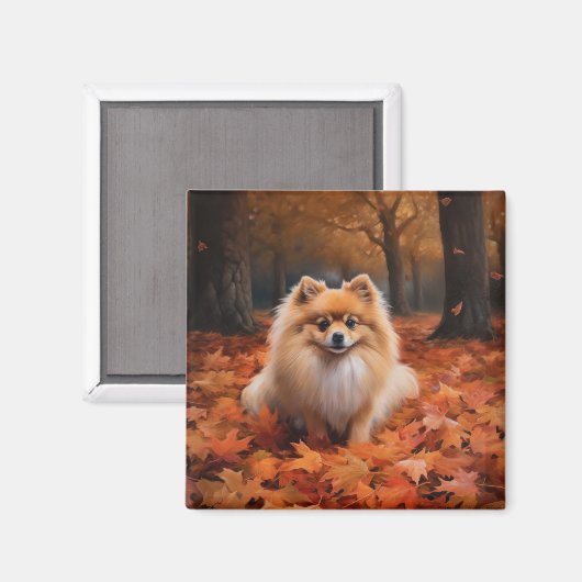 Pommerse in de herfst laat Herfst inspireren Magneet (Voorkant / Achterkant)