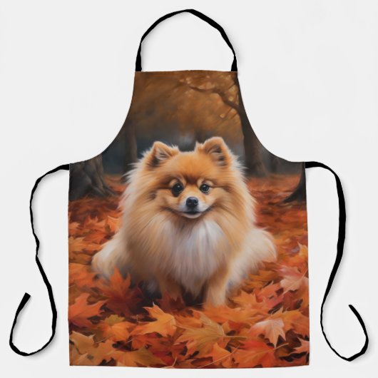 Pommerse in de herfst laat Herfst inspireren Schort (Voorkant)