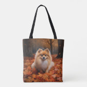 Pommerse in de herfst laat Herfst inspireren Tote Bag (Achterkant)