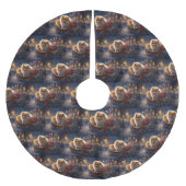 Pommerse Kerst Feestelijk Seizoen Geborsteld Kerstboom Rok (Voorkant)