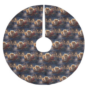 Pommerse Kerst Feestelijk Seizoen Geborsteld Kerstboom Rok