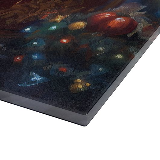 Pommerse Kerst Feestelijk Seizoen Geborsteld Snijplank (Hoek)