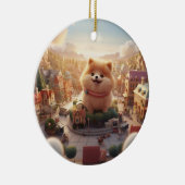 Pommerse kerst, hondenherdenkingsgeschenk, hondenl keramisch ornament (Rechts)