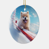 Pommerse kerst, hondenherdenkingsgeschenk, hondenl keramisch ornament (Rechts)