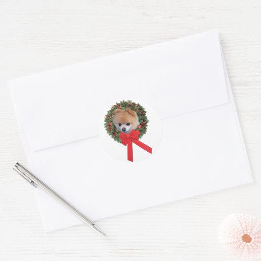 Pommerse Kerst sticker (Envelop)