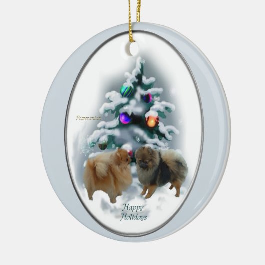 Pommerse kerstcadeaus Ornament (Links)