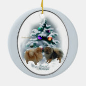 Pommerse kerstcadeaus Ornament (Achterkant)