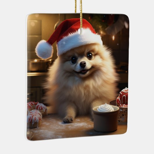 Pommerse Kerstkoekjes Feestelijke vakantie Keramisch Ornament (Rechts)