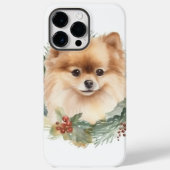 Pommerse Kerstkrans Feestelijke Pup Case-Mate iPhone Case (Achterkant)