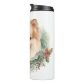 Pommerse Kerstkrans Feestelijke Pup Thermosbeker (Geroteerd rechts)