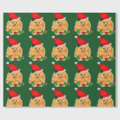 Pommerse Kerstman Cadeaupapier (Vlak)