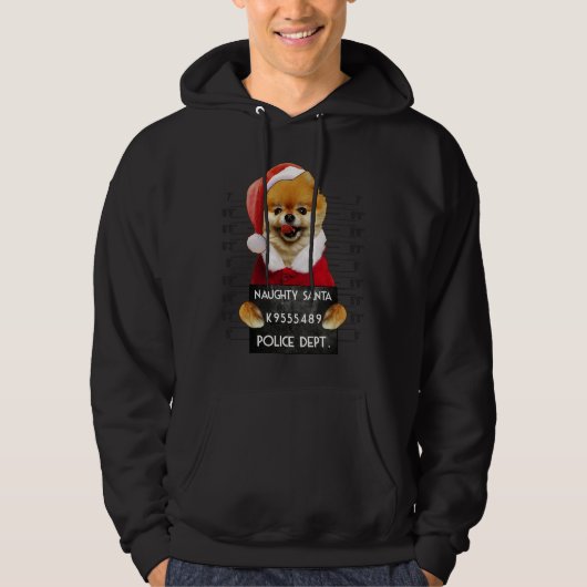 Pommerse kerstman hoodie (Voorkant)