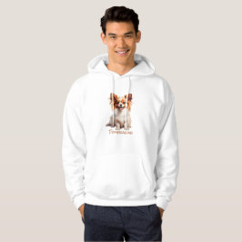 Pommerse kleur silhouet hoodie