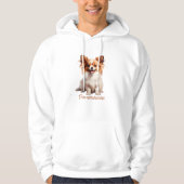 Pommerse kleur silhouet hoodie (Voorkant)