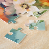 Pommerse kleurrijke waterverf kunstwerk legpuzzel (Zijkant)