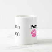 Pommerse Mam Pink Paw Print Coffee Mok Cup (Center)