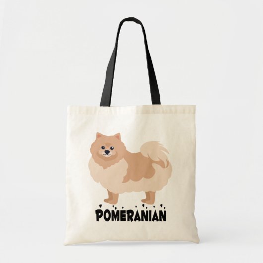 Pommerse mam Pom Puppy Dog Pap Redding Tote Bag (Voorkant)