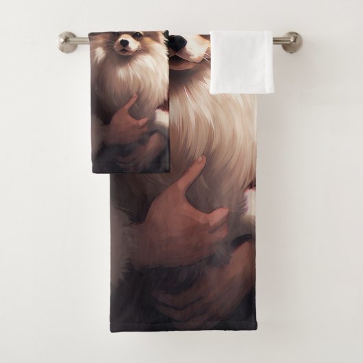 Pommerse met Sinterklaas Feestelijke Kerstmis Bad Handdoek (Insitu)