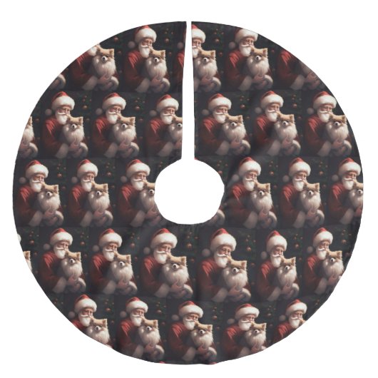 Pommerse met Sinterklaas Feestelijke Kerstmis Kerstboom Rok (Voorkant)