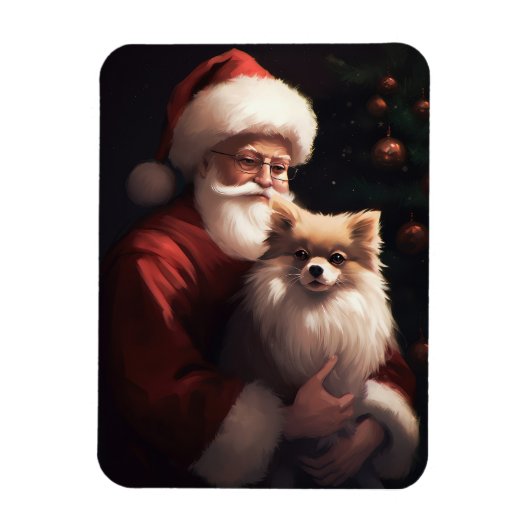 Pommerse met Sinterklaas Feestelijke Kerstmis Magneet (Verticaal)